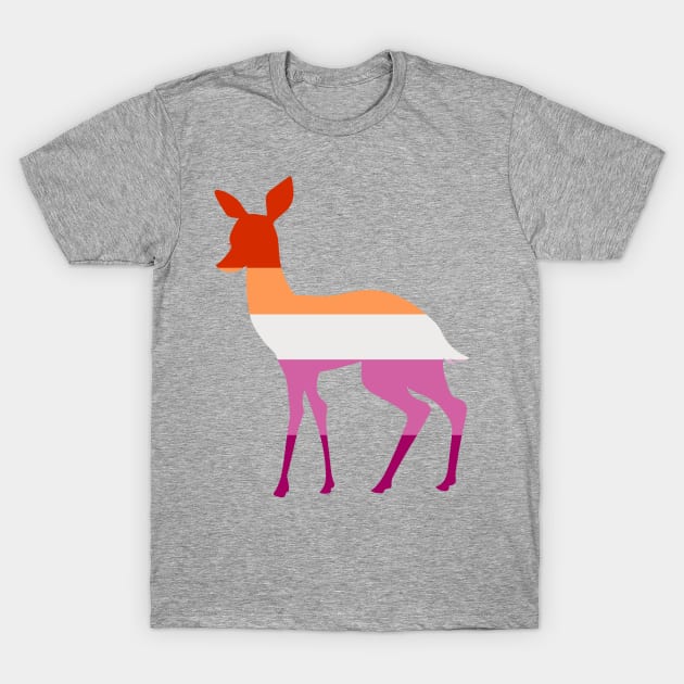 Lesbian Pride Doe | New 5 Colour Sunset Sapphic Flag T-Shirt by GeorgiaGoddard